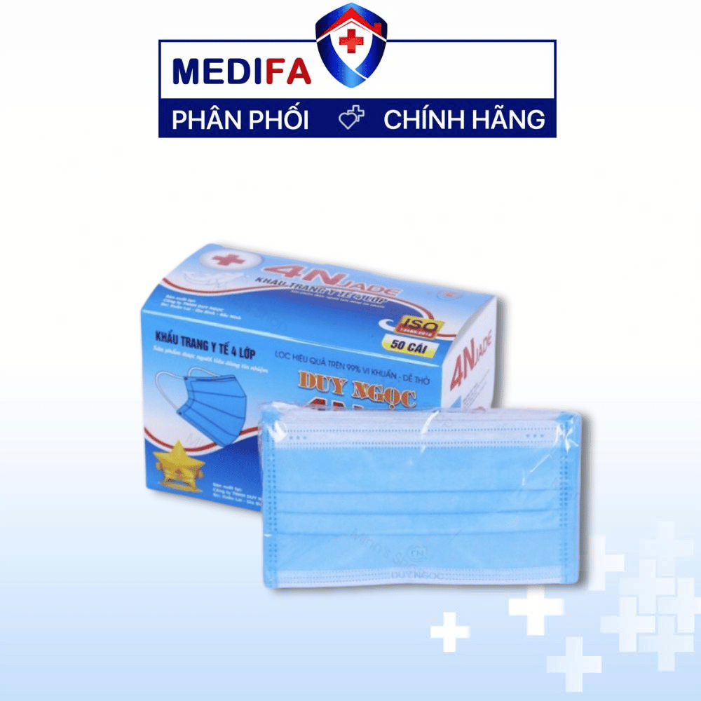 Hộp 50c Khẩu trang 4 lớp Duy Ngọc