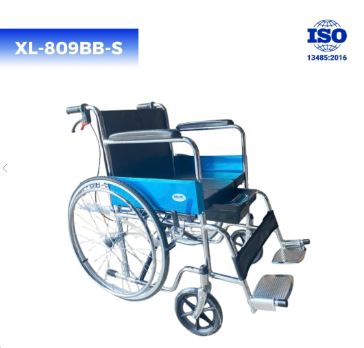 Xe Lăn Bô Mạ Crom Có Phanh Oromi XL-809BB-S, Khung Thép Mạ Crom Chắc Chắn, Bền, Chịu Tải Trọng Lớn