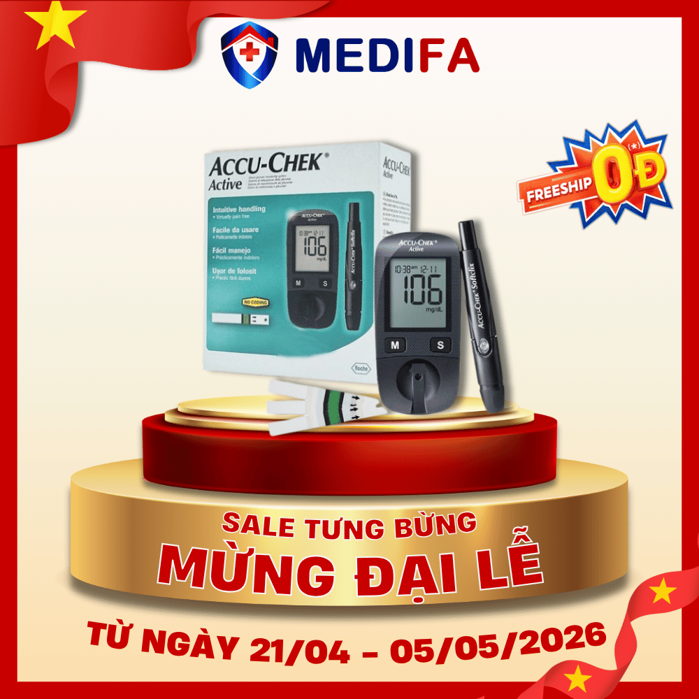 [COMBO] Máy Đo Đường Huyết ACCU-CHEK® Active Kèm Hộp 50 Que Thử - MG/DL