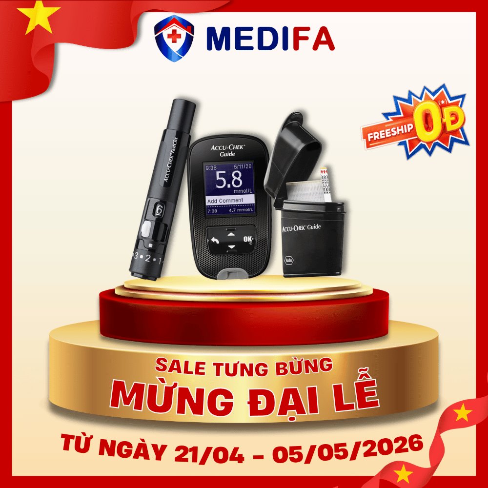 [COMBO] Máy Đo Đường Huyết ACCU-CHEK Guide (MMOL/L) Kèm 25 Que Thử