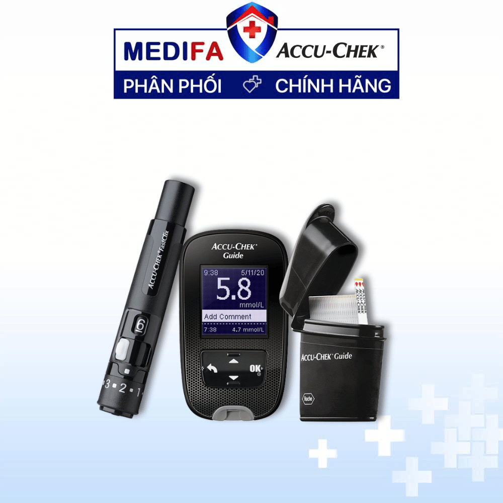 [COMBO] Máy Đo Đường Huyết ACCU-CHEK Guide (MG/DL) Kèm 25 Que Thử