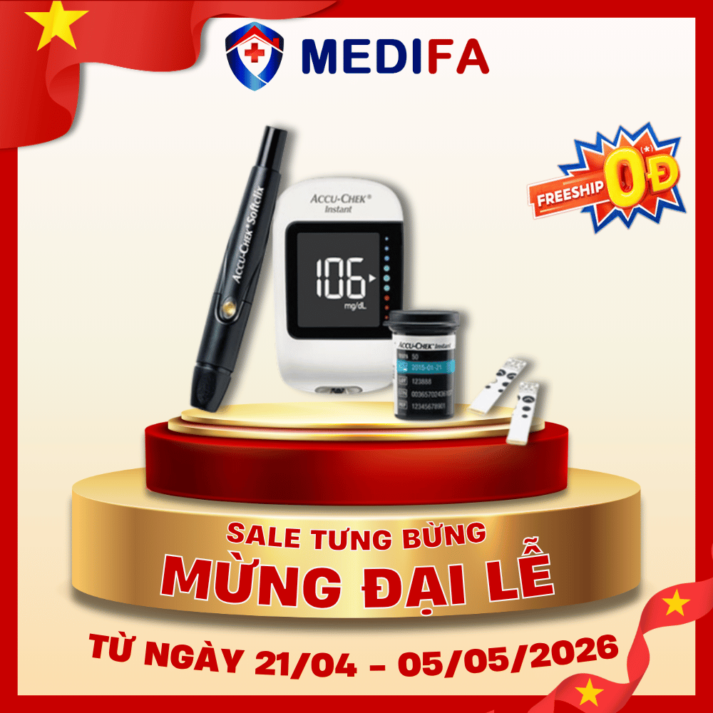[COMBO] Máy Đo Đường Huyết ACCU-CHEK Instant (MMOL/L) & 25 Que Thử