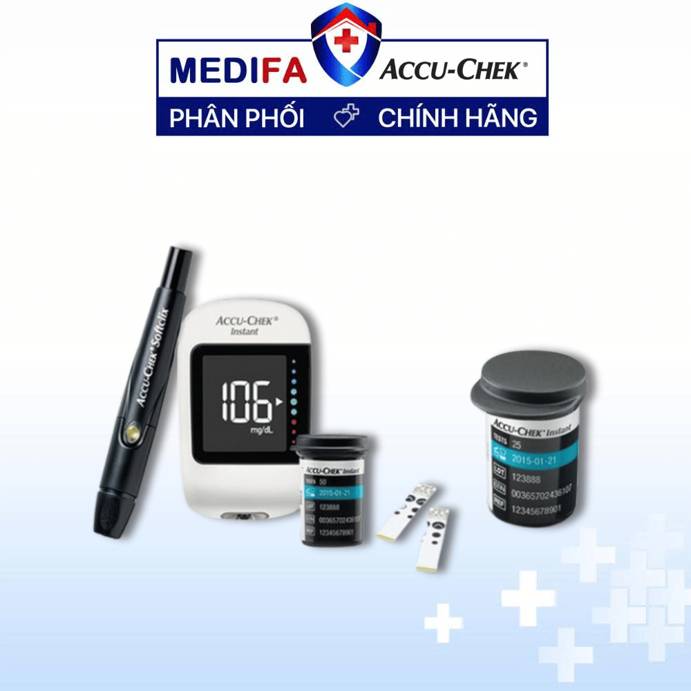 [COMBO] Máy Đo Đường Huyết ACCU-CHEK Instant (MG/DL) & 25 Que Thử