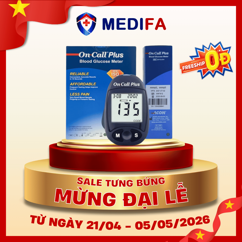 Máy đo đường huyết On Call Plus (mmol/L) - không kèm que