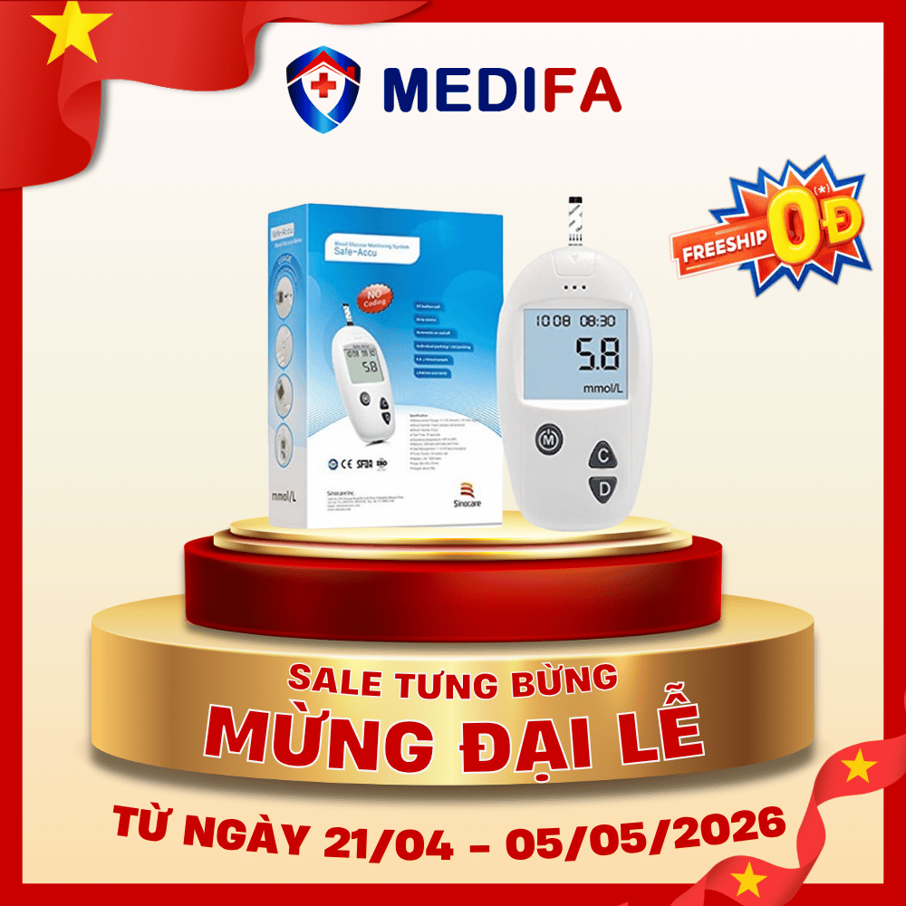 Máy đo đường huyết Sinocare Safe Accu (Mmol/L) - không kèm que
