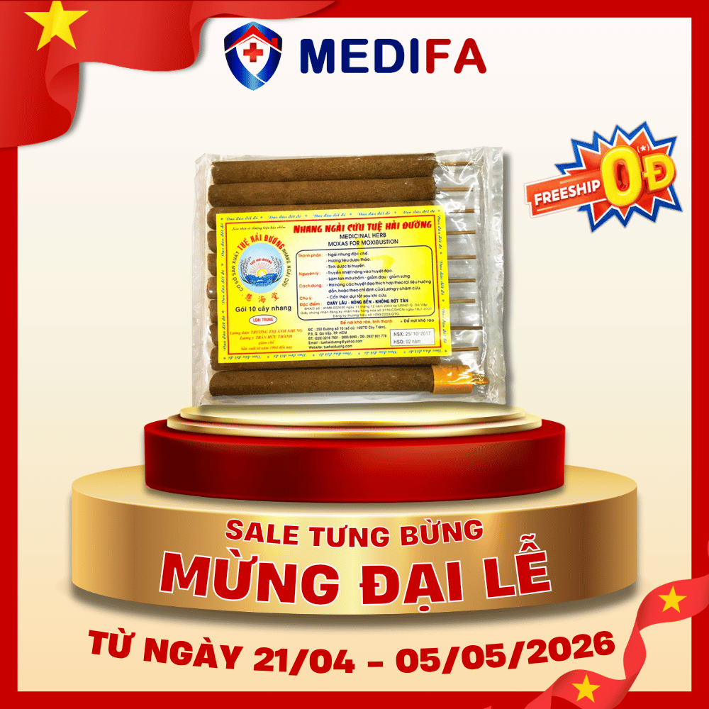 Gói 10 Cây Nhang Ngải Cứu Chính Hãng Tuệ Hải Đường