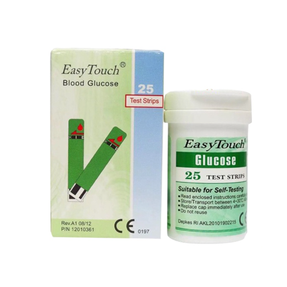 Hộp 25 Que Thử Đường Huyết Easy Touch