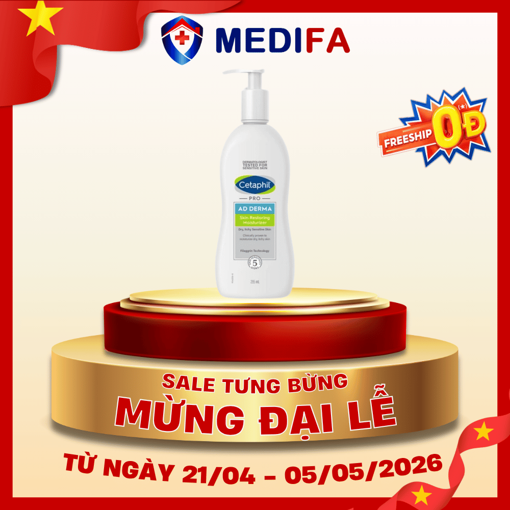 Sữa dưỡng ẩm cho viêm da cơ địa Cetaphil Pro AD Derma Moisturizer 295mL