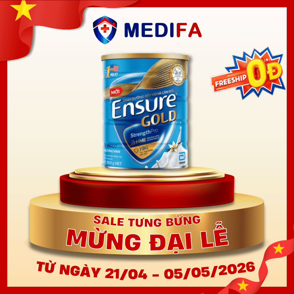 [COMBO] 3 Lon Sữa Ensure Gold hương Vani Ít Ngọt mới 800g