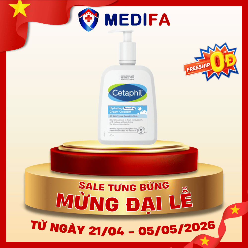 Sữa rửa mặt Cetaphil Hydrating Foaming Cream Cleanser 473ml