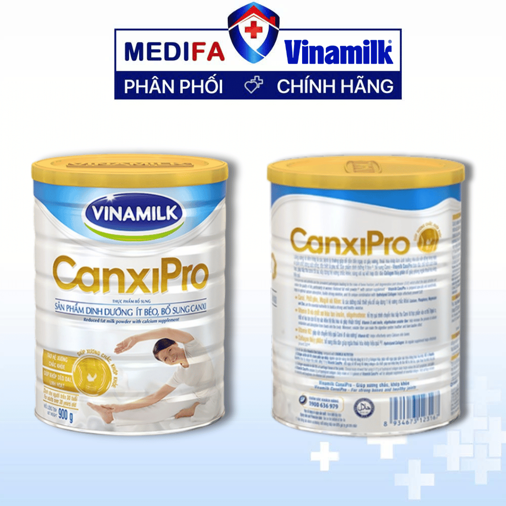 Sữa Bột Vinamilk CanxiPro Hộp Thiếc 900g