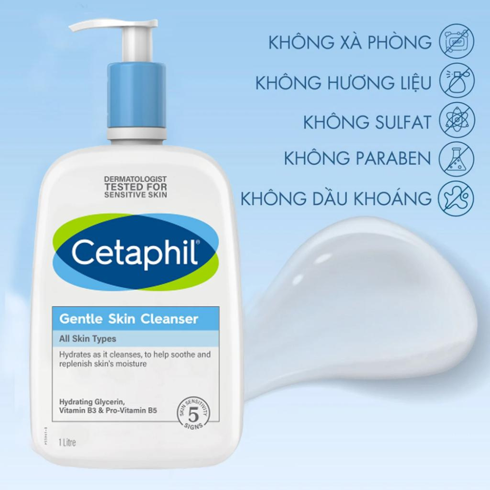 Sữa rửa mặt Cetaphil Gentle Skin Cleanser 1000ml