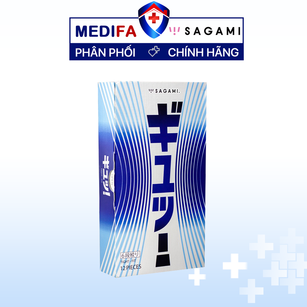 Hộp 12 chiếc bao cao su Sagami Tight Fit