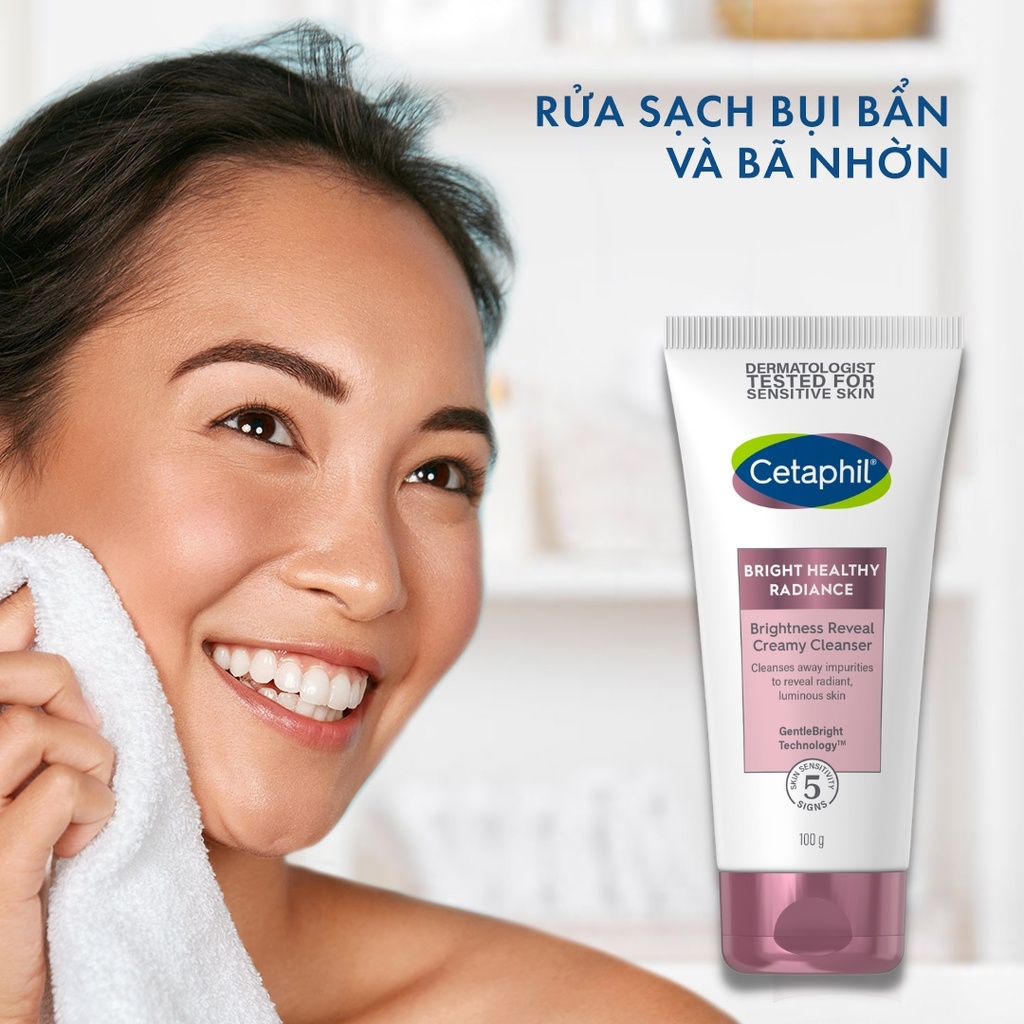 Sữa rửa mặt Cetaphil Bright Healthy Radiance Brightness Reveal Creamy Cleanser 100g