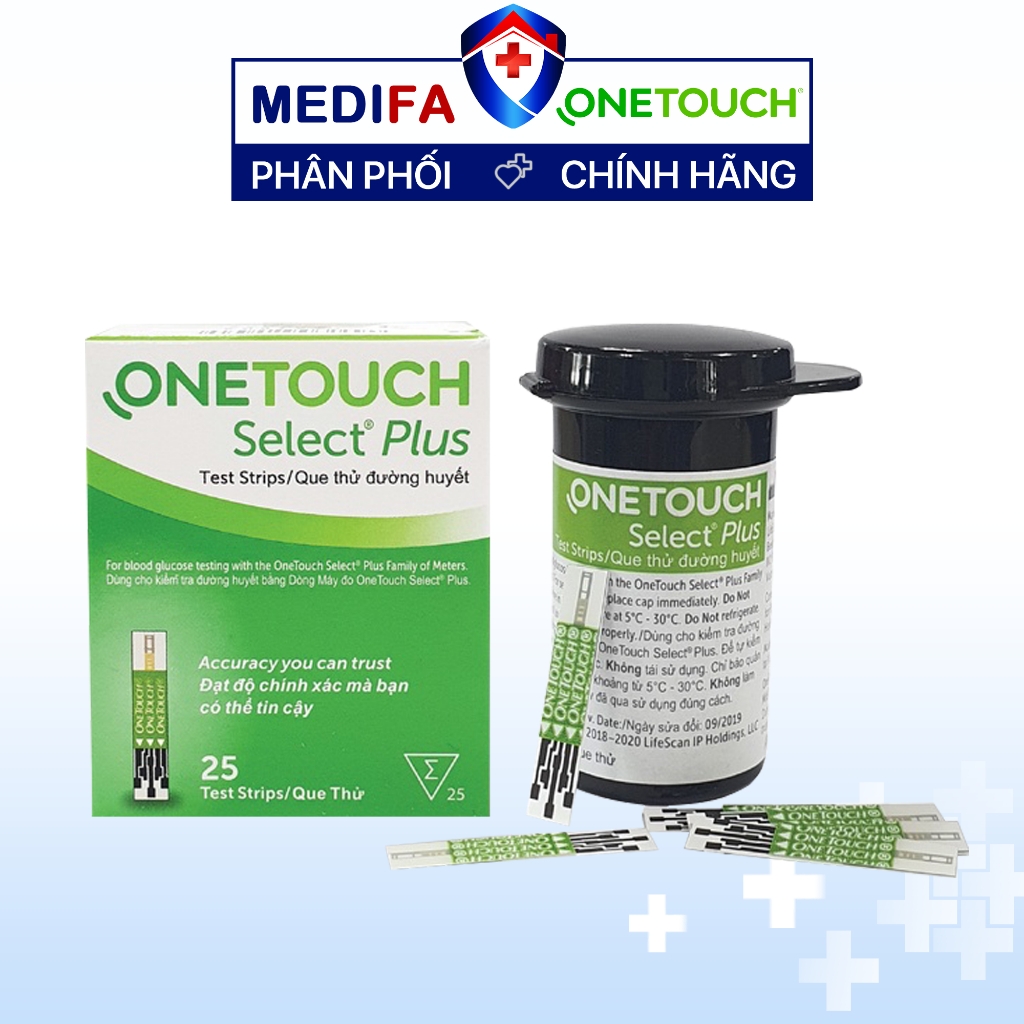 Hộp 25 que thử đường huyết OneTouch Select Plus
