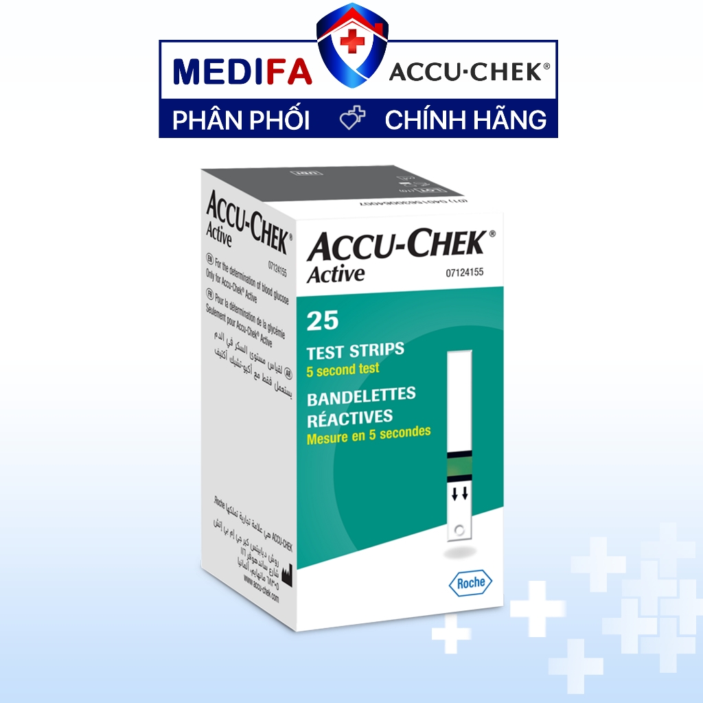 Hộp 25 que thử đường huyết ACCU-CHEK Active