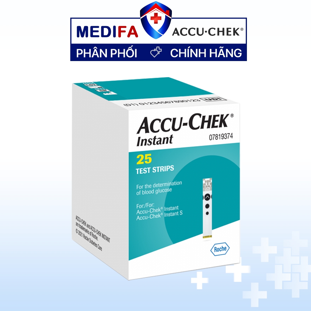 Hộp 25 que thử đường huyết ACCU-CHEK Instant