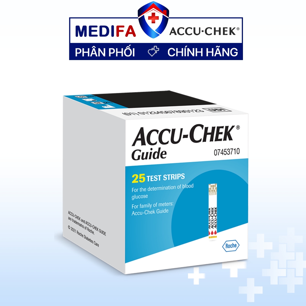 Hộp 25 que thử đường huyết ACCU-CHEK Guide