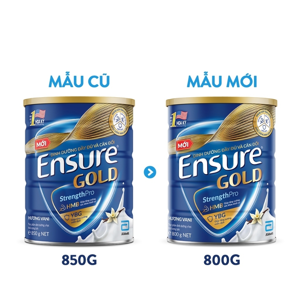 Sữa Ensure Gold hương Vani mới 800g