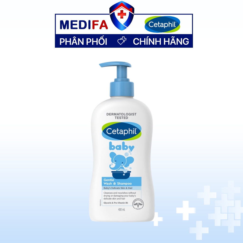 Sữa tắm gội cho bé Cetaphil Baby Gentle Wash & Shampoo 400ml