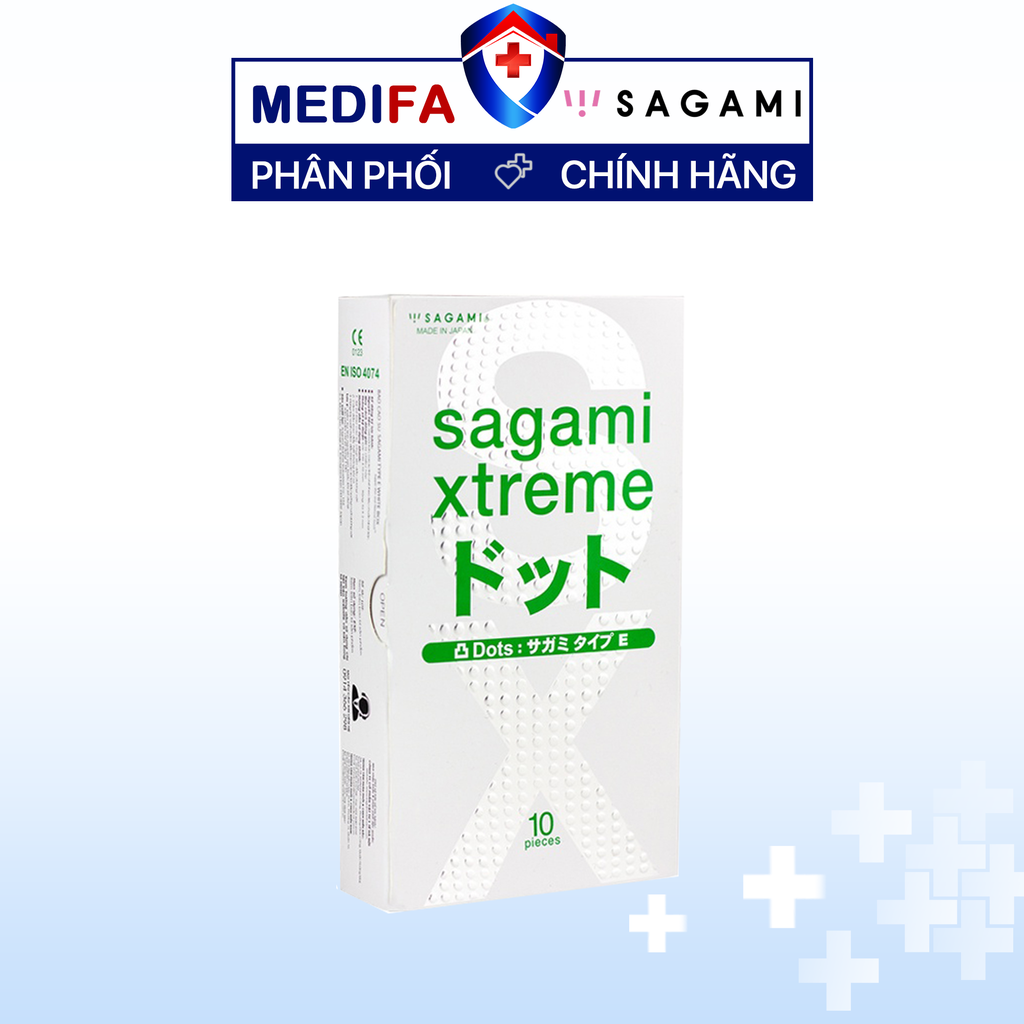 Hộp 10 chiếc bao cao su Sagami White Box