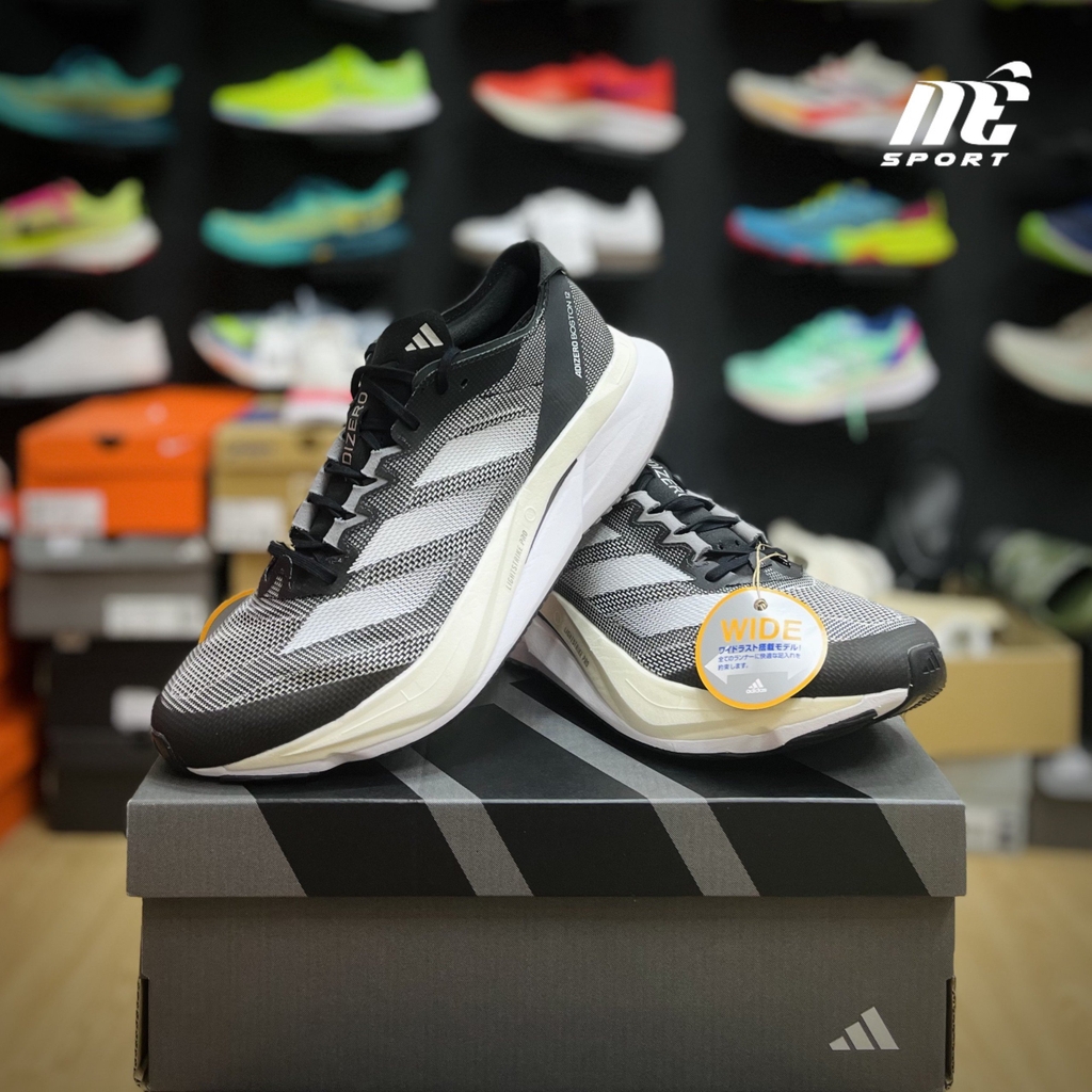 Adizero Boston 12 Wide Xám Đen