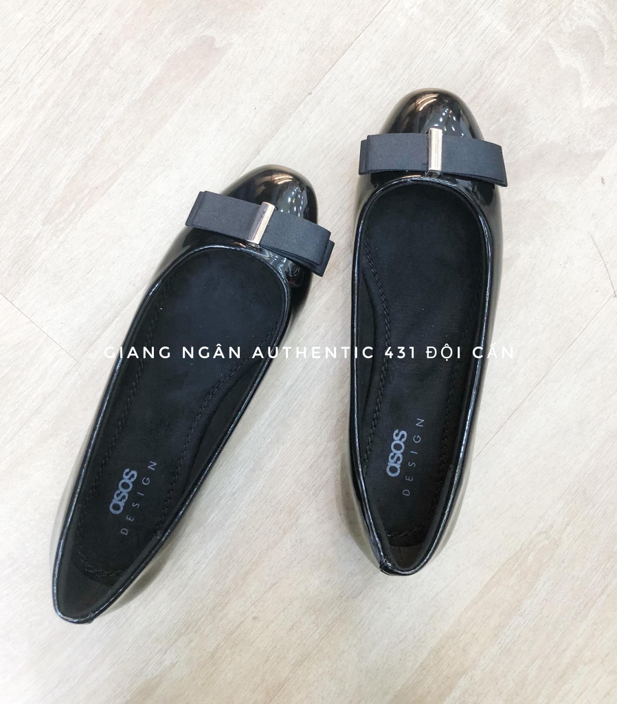 Giày búp bê đen ASOS