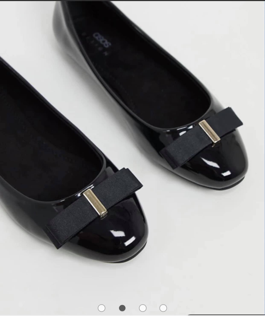 Giày búp bê đen ASOS