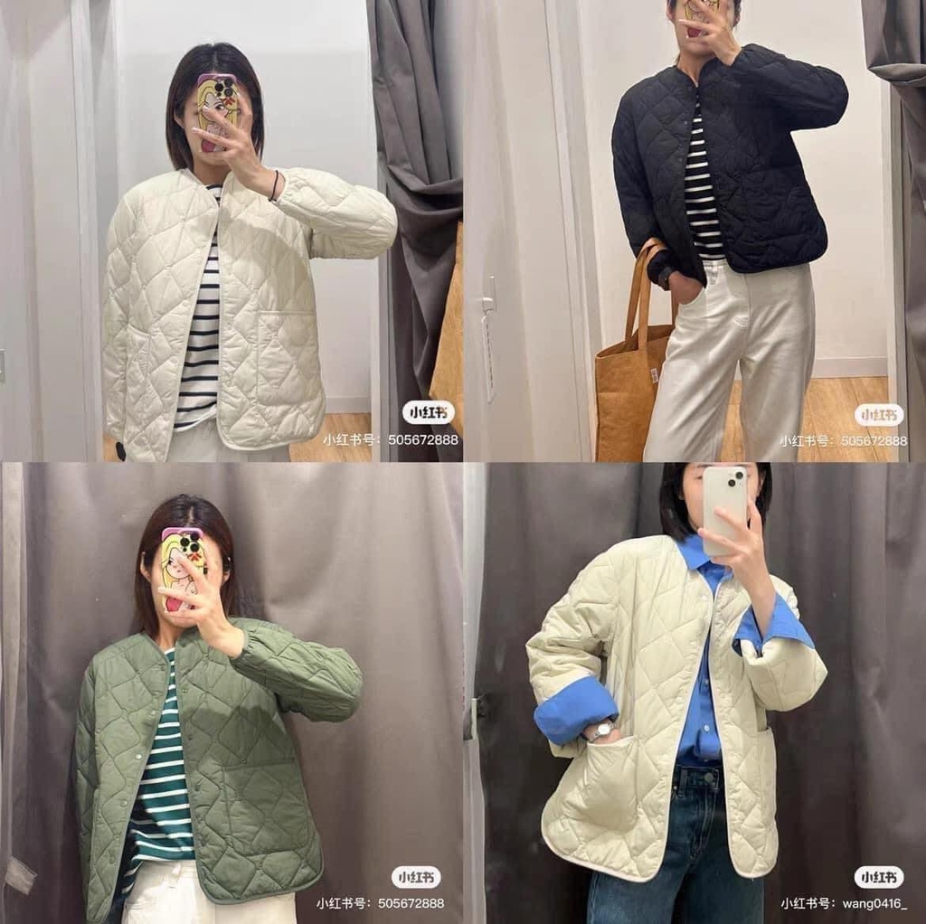 Áo phao trần trám Uniqlo
