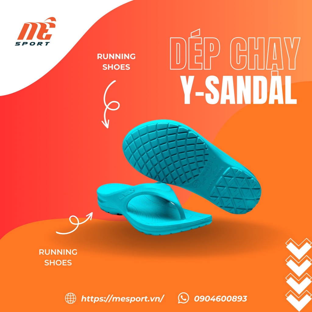 Dép chạy bộ Ysandal không quai - xanh lam