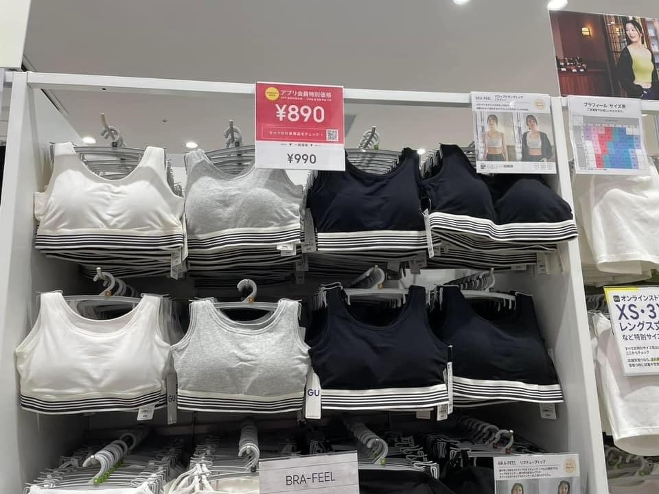 Áo Bra Black/GREY/White