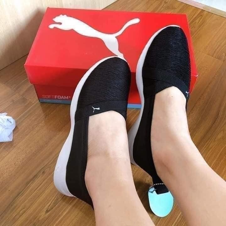 Slip on Puma đen
