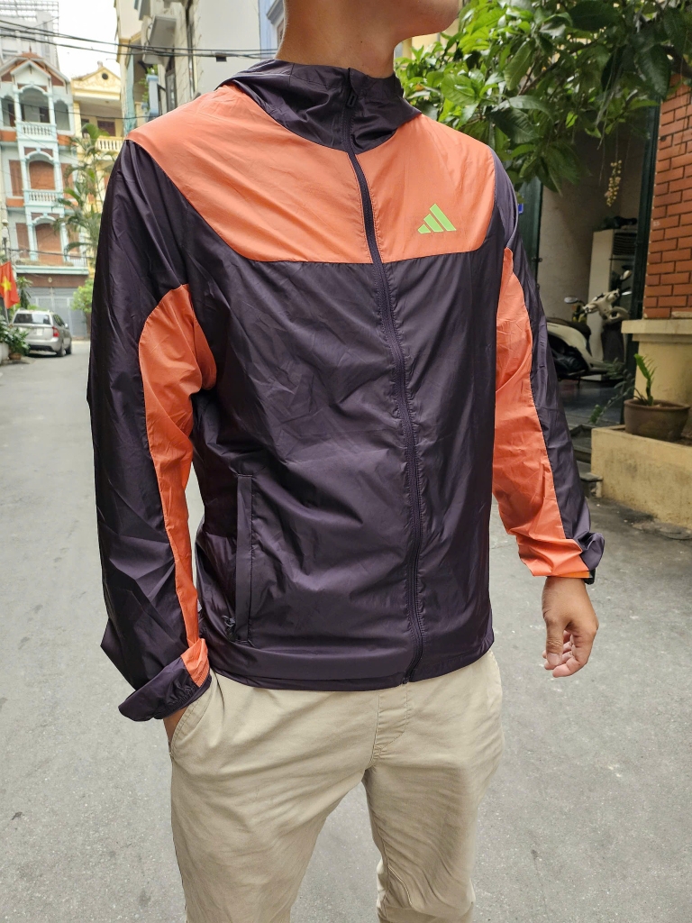 adidas Ekiden Jacket Asia Sizing 'Black Orange'