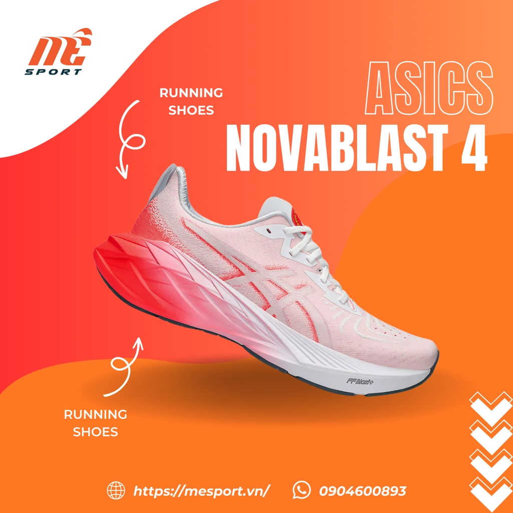 (WMNS) Asics Novablast 4 'White Sunrise Red'