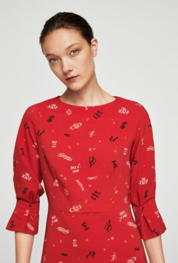 Váy đỏ Mango size M