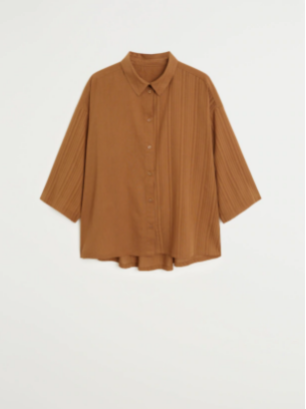 Sơ mi nâu Mango