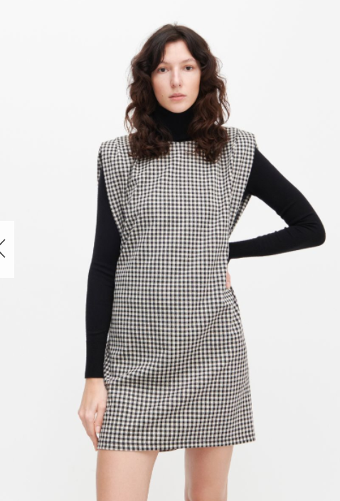 Váy sát nách kẻ caro Reserved size XS