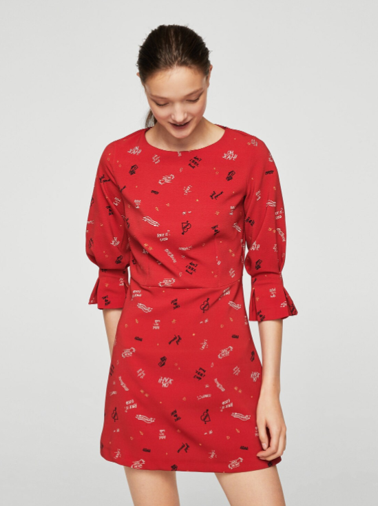 Váy đỏ Mango size M