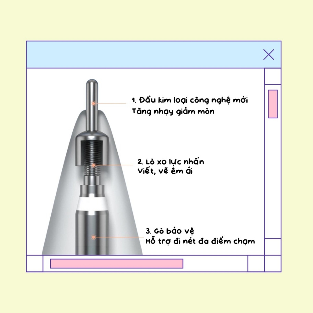 Combo 2 ngòi kim loại X5 cho bút CWT PENCIL V/X/X PRO