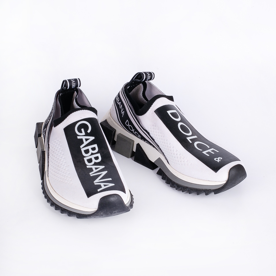 Sneakers Dolce & Gabbana Branded Sorrento Màu Đen Trắng