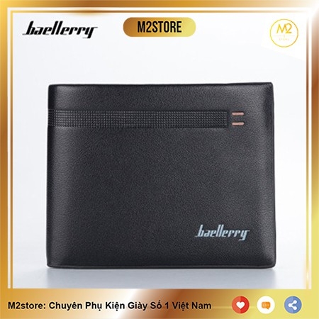 Bóp ví nam ngang da Baellerry XIMO thời trang siêu mỏng hàn quốc (VNN16-A1)