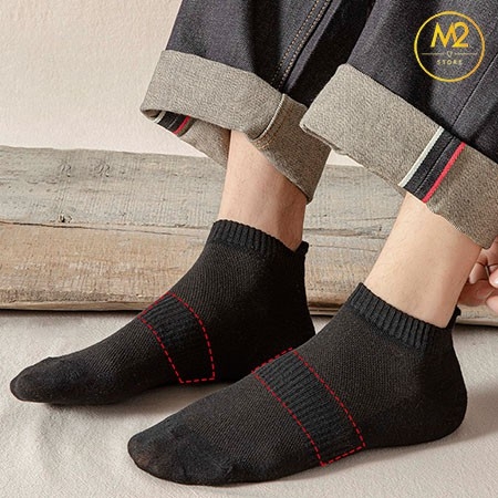 Combo Set 5 Đôi Tất Vớ Nam Cổ Ngắn Thoáng Khí Phong Cách Hàn Quốc TN30