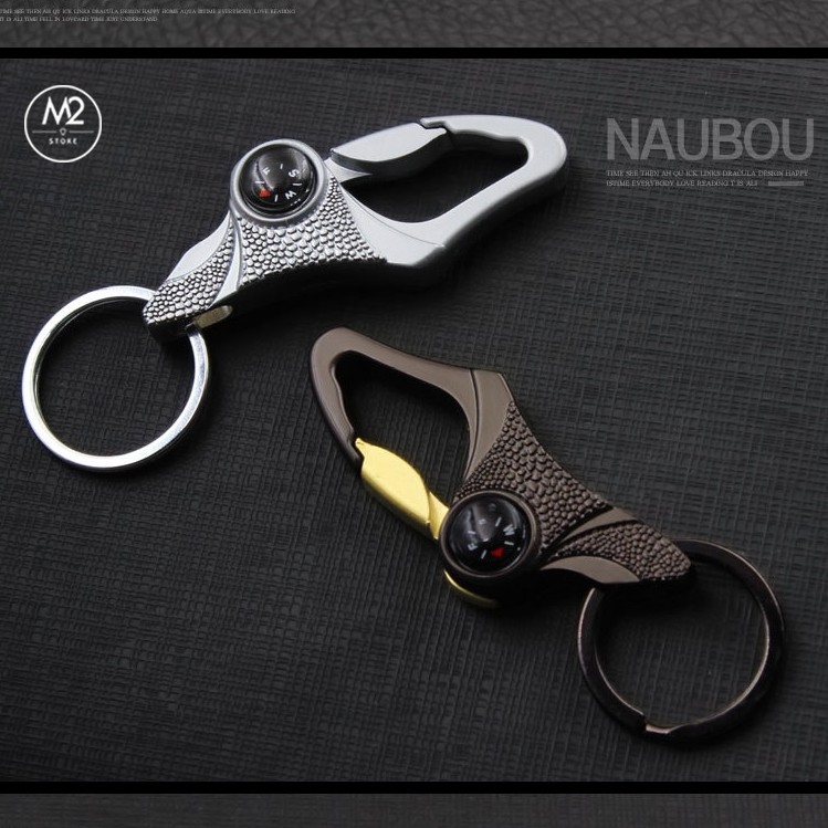 Móc khóa xe máy ô tô Kim chỉ nam XIMO chất liệu inox phong cách (MK21)