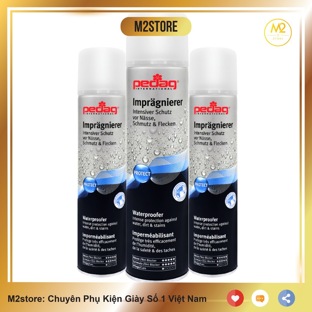 Chai Xịt Nano Chống Thấm Nước, Bụi Bẩn Pedag Đức 250ml Cao Cấp Chính Hãng