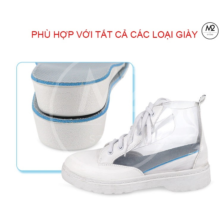 Cặp lót giày tăng chiều cao cao su độn đế tăng 1,5-3cm - Loại nguyên bàn chân - L13