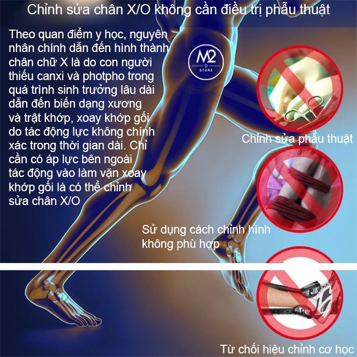 Đai Nẹp Chỉnh Hình Chân Vòng Kiềng X/O Khí Nén Áp Suất Jorilano Cao Cấp DCHVK05