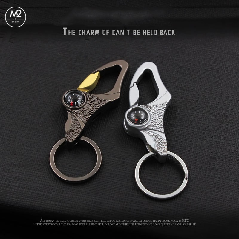 Móc khóa xe máy ô tô Kim chỉ nam XIMO chất liệu inox phong cách (MK21)