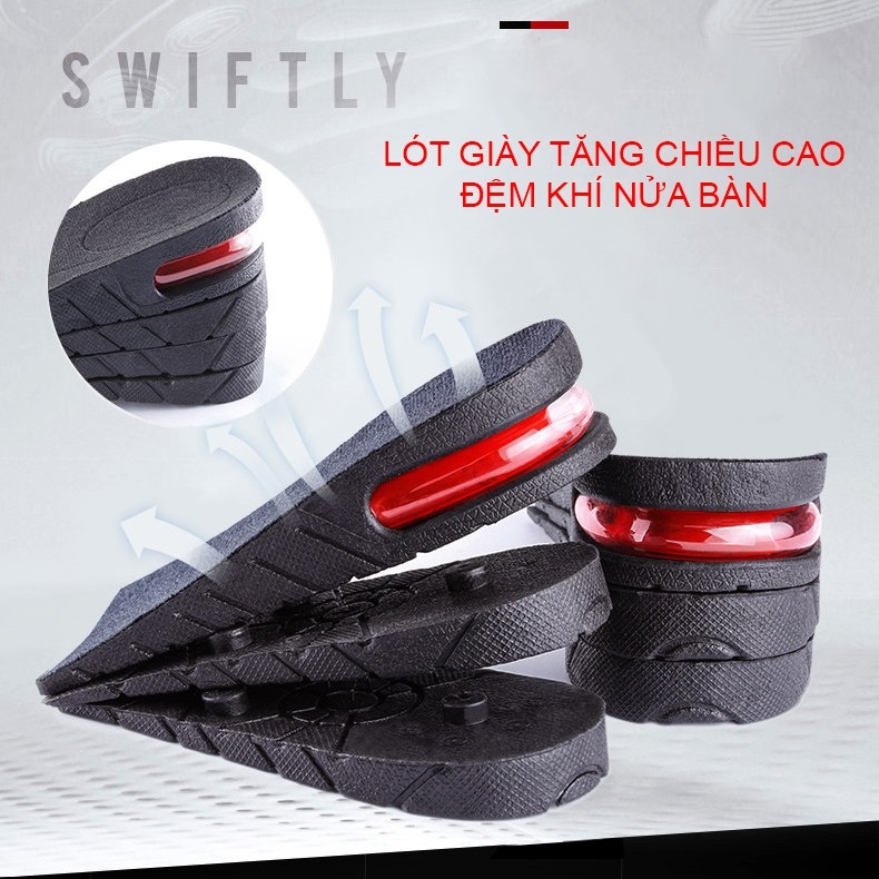 Lót giày tăng chiều cao có đệm khí cả bàn & nửa bàn cao cấp L110AB-A20