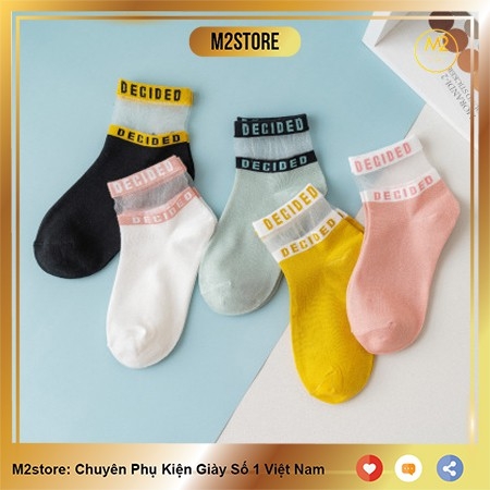Tất Nữ Ren Lụa Mẫu Chữ DEGIDED Phong Cách Nhẹ Nhàng TNG07-G5
