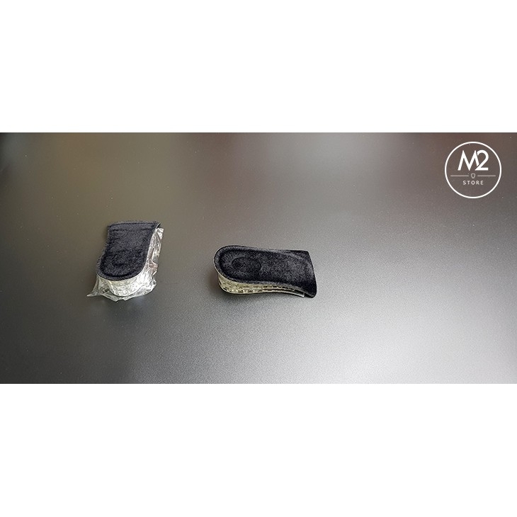 Lót giày tăng chiều cao nam nữ 4,5cm 3 nấc silicon nửa bàn loại L2 – Black (Bán Chạy)